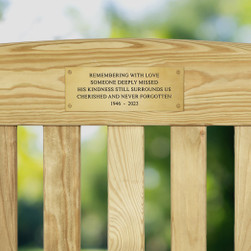 Custom Engraved Memorial Plaque & Bench - 175 × 64 mm