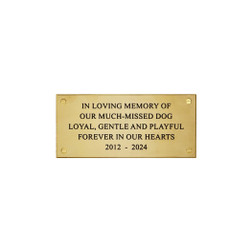 Custom Engraved Memorial Plaque & Bench - 140 × 64 mm