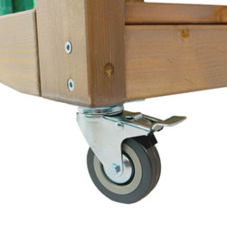 Grand Outdoor Cooking Station | Large Mobile BBQ & Pizza Oven Table wheels