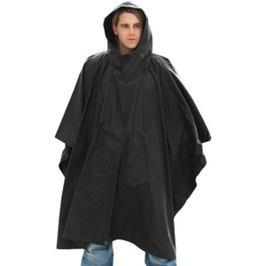 Mil-Tec by Sturm Ripstop Wet Weather Poncho - Unisex, Black, OSFM Mil-Tec by Sturm Ripstop Wet Weather Poncho - Unisex, Black, OSFM