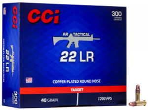 CCI AR Tactical 22LR 40gr Copper Plated Round Nose 300 Per Box