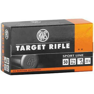 RWS Target Rifle Sport Line 22LR 40gr LRN 50 Rounds RWS Target Rifle Sport Line 22LR 40gr LRN 50 Rounds