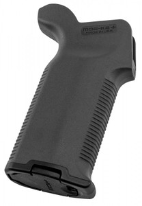 Magpul MOE-K2+ Grip Black Polymer with OverMolded Rubber Textured Finish Fits AR-15/AR-10/M4/M16/M110/SR25