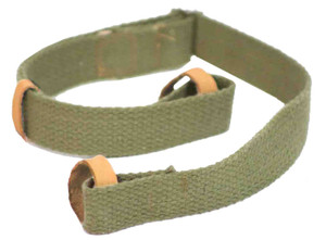 Crickett KSA803 Dog Collar Sling  Adjustable Green Cotton Canvas w/Leather Trim for Mini Mosin Rifle