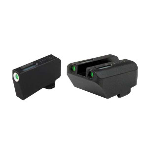 TruGlo TFX Black | Green Tritium & Fiber Optic White Outline Front Sight Green Tritium & Fiber Optic Rear Sight TruGlo TFX Black | Green Tritium & Fiber Optic White Outline Front Sight Green Tritium & Fiber Optic Rear Sight