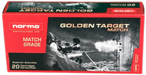 Norma Ammunition Dedicated Precision Golden Target Match 223Rem 69gr Boat Tail Hollow Point 20 Per Box Norma Ammunition Dedicated Precision Golden Target Match 223Rem 69gr Boat Tail Hollow Point 20 Per Box