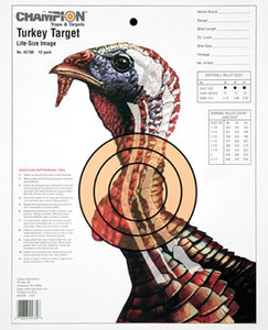 Champion Practice Targets 45780 Turkey Lifesize (12 Pk)