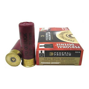 Federal Premium Personal Defense Buckshot Shotshell Ammo - 12 Gauge - #00 Buckshot - 2.75'