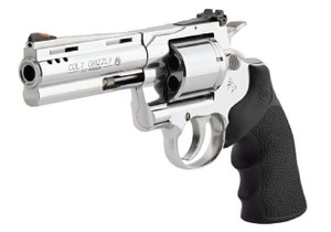 Colt Grizzly 357 Mag/38 Special 6rd 4.25" Polished Ported Vent Rib Barrel & Cylinder, Recessed Target Crown Muzzle, Polished Stainless Steel Frame, Black Hogue Overmolded Grip, Exposed Hammer