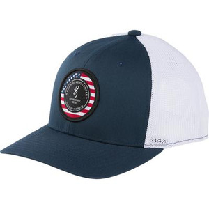 Browning Navy Freedom Hat American Flag w/Mesh BackSnap-back