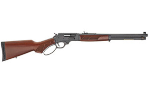 Henry Side Gate 45-70 Gov Caliber with 4+1 Capacity, 18.43" Barrel, Overall Blued Metal Finish, American Walnut Stock & Large Loop, Right Hand (Full Size) Henry Side Gate 45-70 Gov Caliber with 4+1 Capacity, 18.43" Barrel, Overall Blued Metal Finish, American Walnut Stock & Large Loop, Right Hand (Full Size)