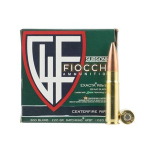 Fiocchi Range Dynamics .300 Blackout 220gr BTHP  25 Rounds 300BLKMB Fiocchi Range Dynamics .300 Blackout 220gr BTHP  25 Rounds 300BLKMB