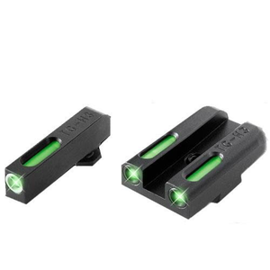 TruGlo TG-13GL1A TFX 3-Dot Low Set Tritium/Fiber Optic Green with White Outline Fron