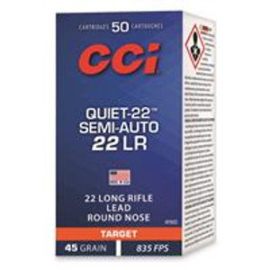 CCI Quiet-22 22LR 45 gr Lead Round Nose CCI Quiet-22 22LR 45 gr Lead Round Nose