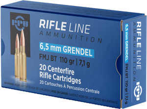 PPU 6.5 Grendel 110gr FMJBT 20 ROUNDS PPU 6.5 Grendel 110gr FMJBT 20 ROUNDS