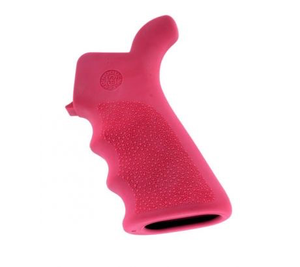 Hogue OverMolded Beavertail Cobblestone Pink Rubber with Finger Grooves for AR-15, M16 Hogue OverMolded Beavertail Cobblestone Pink Rubber with Finger Grooves for AR-15, M16