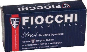 Fiocchi Shooting Dynamics .38 Super Auto, FMJ 129gr , 50 Rounds Fiocchi Shooting Dynamics .38 Super Auto, FMJ 129gr , 50 Rounds