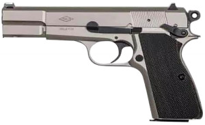 MAC Inglis P-35 9mm Luger 15+1 4.70" Stainless Steel Barrel, Satin Nickel Serrated Steel Slide & Frame w/Beavertail & Picatinny Rail, Black G10 Grip MAC Inglis P-35 9mm Luger 15+1 4.70" Stainless Steel Barrel, Satin Nickel Serrated Steel Slide & Frame w/Beavertail & Picatinny Rail, Black G10 Grip