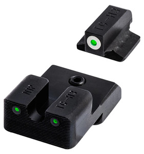 TruGlo Tritium Pro Night Sights Low Set Tritium Green with White Outline Front/Green Rear for Glock 42, 43 MOS TruGlo Tritium Pro Night Sights Low Set Tritium Green with White Outline Front/Green Rear for Glock 42, 43 MOS