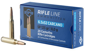 PPU 6.5x52mm Carcano 123gr Soft Point 20 Per Box PPU 6.5x52mm Carcano 123gr Soft Point 20 Per Box