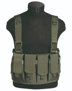 MIL-TEC New Mag Carrier Chest Rig - Olive Drab Green MIL-TEC New Mag Carrier Chest Rig - Olive Drab Green