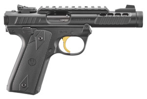 Ruger 43956 Mark IV 22/45 Lite 22 LR 10+1 4.40" Stainless Threaded Barrel, Black Anodized Serrated Slide w/Picatinny, Black Anodized Polymer Frame, Black Checkered 1911-Style Grip Ruger 43956 Mark IV 22/45 Lite 22 LR 10+1 4.40" Stainless Threaded Barrel, Black Anodized Serrated Slide w/Picatinny, Black Anodized Polymer Frame, Black Checkered 1911-Style Grip