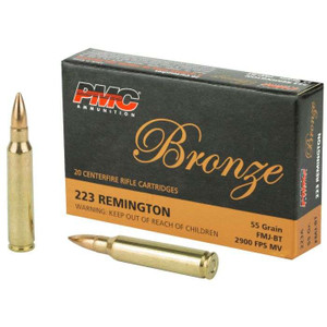 PMC 223A Bronze 223 Rem 55gr FMJ-BT 20 Rounds PMC 223A Bronze 223 Rem 55gr FMJ-BT 20 Rounds