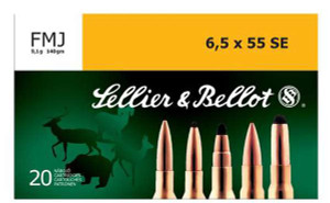 Sellier & Bellot SB6555C Rifle 6.5x55 Swedish 140 gr Full Metal Jacket (FMJ) 20 Bx Sellier & Bellot SB6555C Rifle 6.5x55 Swedish 140 gr Full Metal Jacket (FMJ) 20 Bx