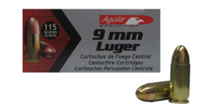 Aguila 9mm 115gr FMJ 50 Rounds Aguila 9mm 115gr FMJ 50 Rounds
