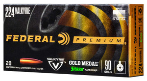 FEDERAL GM224VLK1 224 VALKYRIE 90gr Sierra MatchKing 20 Rounds FEDERAL GM224VLK1 224 VALKYRIE 90gr Sierra MatchKing 20 Rounds