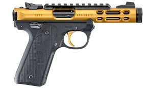 RUGER MARK IV 22/45 LITE .22 LR GOLD RUGER MARK IV 22/45 LITE .22 LR GOLD