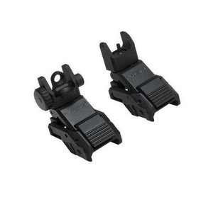 NC Star Vism Pro Series AR Flip Up Front and Rear Sights Black