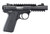 Ruger Mark IV 22/45 Tactical 22 LR 10+1 4.40" Steel/Threaded Barrel, Blued Slide, Black Checkered 1911-Style Panel Grip, Features Top & Bottom Picatinny Rails