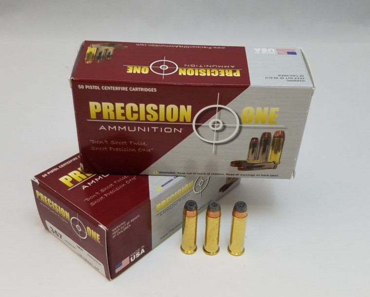 Precision One 357 Magnum 125gr FMJ  50 Round box 1375FPS