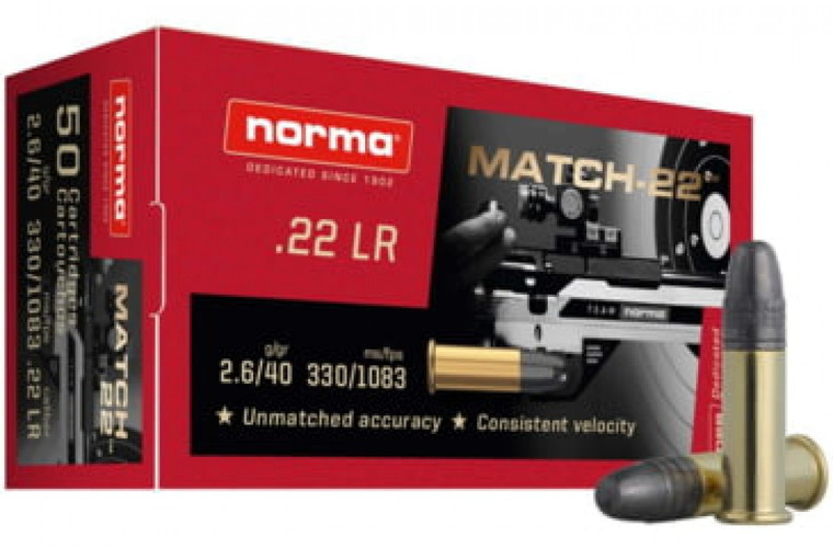 Norma Match 22LR 40rg 50rds