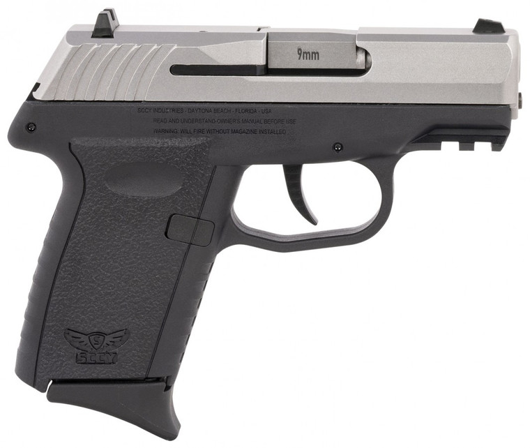 SCCY 9MM Titanium / Black Frame No safety