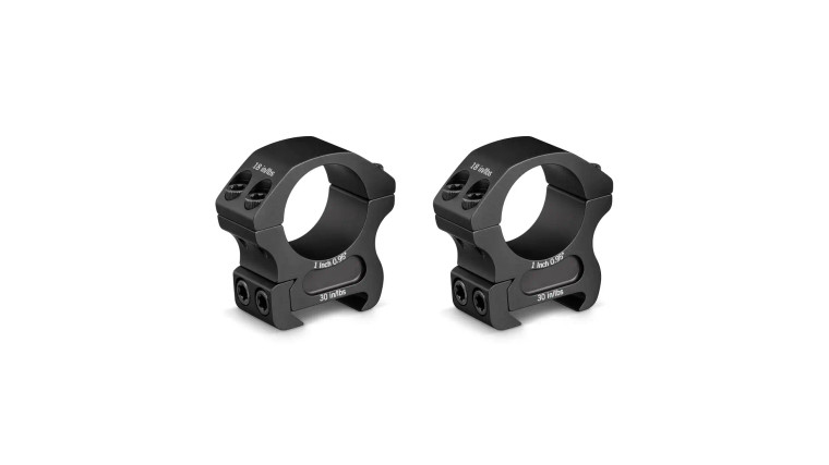 Vortex Pro Series 30mm Riflescope Rings, Weaver/Picatinny, Extra High Height, 1.54 inch, Black