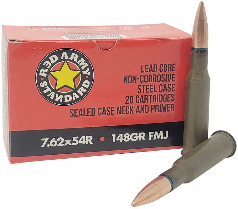 Red Army Standard AM3421 7.62x54mmR 148gr Full Metal Jacket 20 Per Box