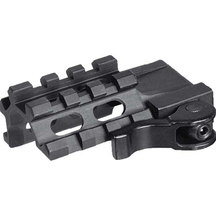 UTG LE RATED QUAD RAIL 3 SLOT ANGLE MNT W / QUICK