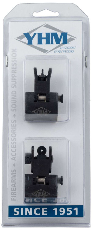Yankee Hill 5040 Quick Deploy Sight System Same Plane Folding Aluminum Black Hardcoat Anodized