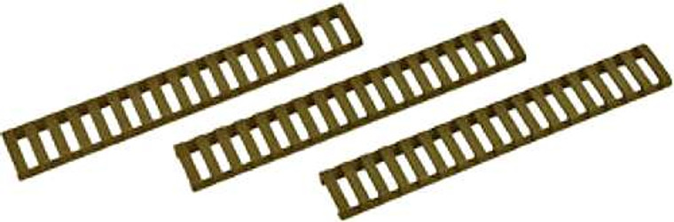 Ergo 1373DE Low Rail Covers  18 Slot Flat Dark Earth