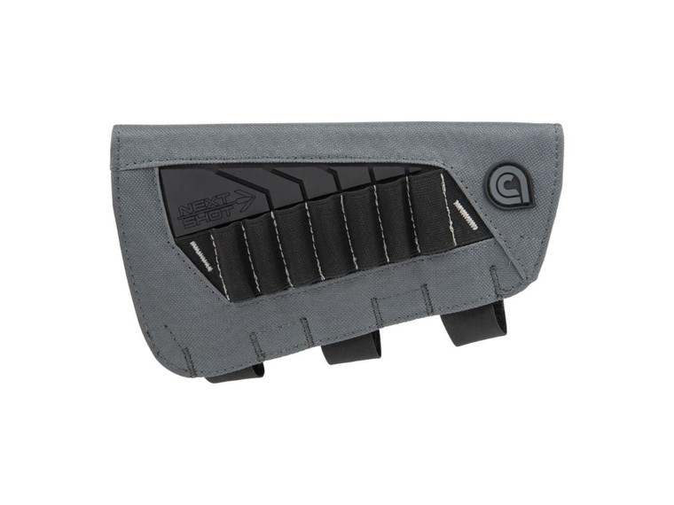 Allen Company Next Shot Bridger Buttstock Carrier  Holds 7 Cartridges  Gray