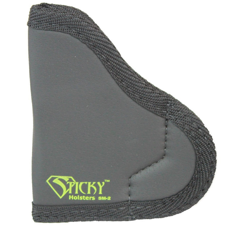 Sticky Holsters SM2 SM-2 IWB Size 2 Black/Green Latex Free Rubber Fits Ruger LCP/.380 Semi-Auto/Taurus P238 Fits Up To 2.50" Barrel Ambidextrous