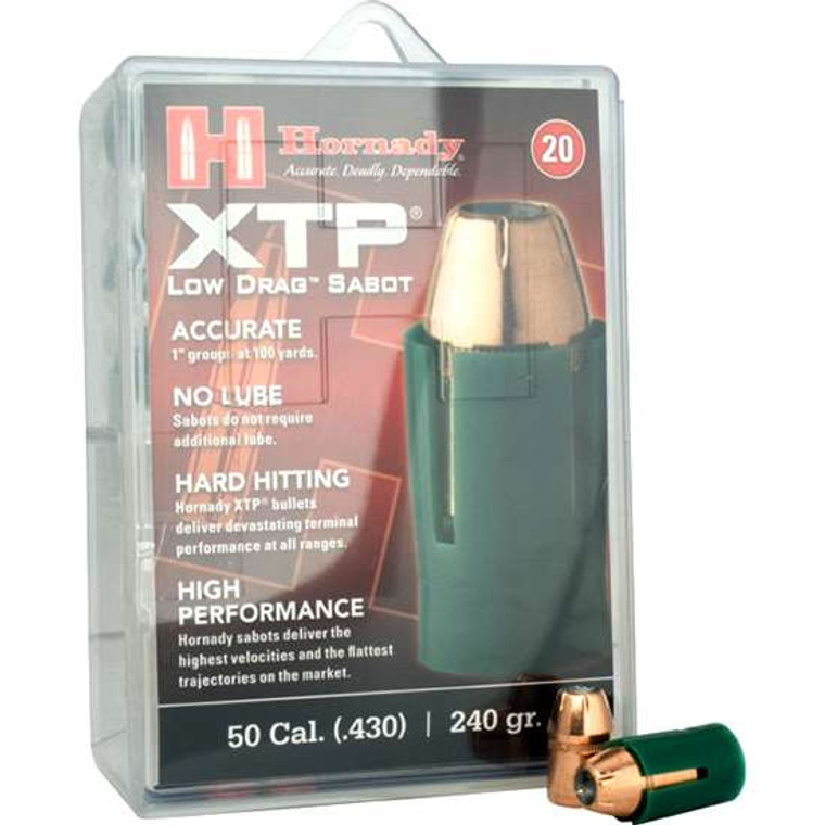 Hornady XTP 50 Cal 240gr Hollow Point 20 Per Box