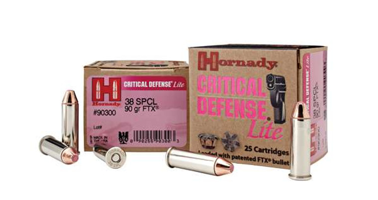 Hornady Critical Defense Lite 38 Special 90 gr Flex Tip eXpanding 25 Box Hornady Critical Defense Lite 38 Special 90 gr Flex Tip eXpanding 25 Box