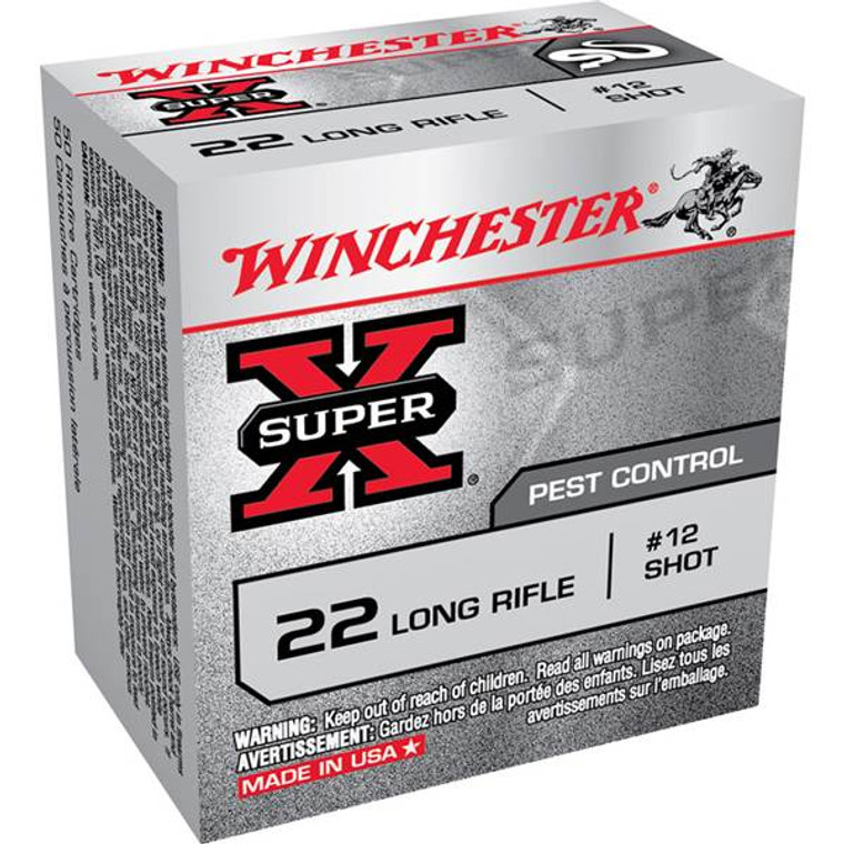 Winchester Super-X Shotshell Ammo 22 Long Rifle #12 Shot 50/Box