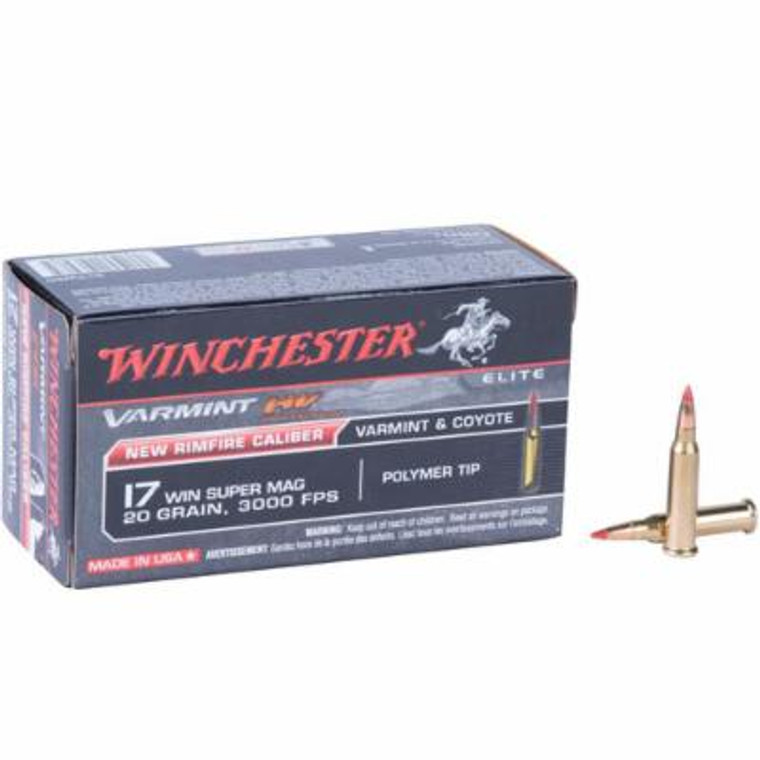 Winchester Varmint HV 17 WSM 20gr Polymer Tip 50 Round Box