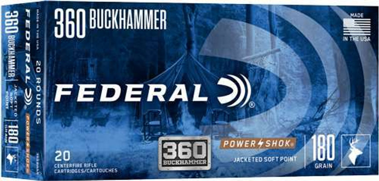 Federal Power-Shok 360 Buckhammer 180GR 20 Rounds