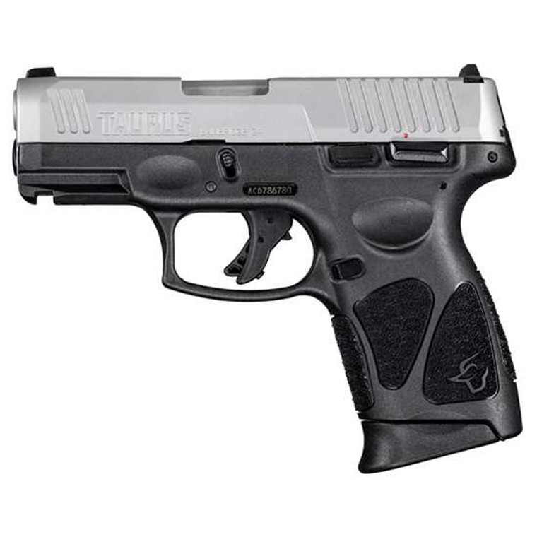 Taurus G3C Compact Frame 9mm Luger 12+1 3.26" Matte Stainless Steel Barrel, Matte Serrated Stainless Steel Slide, Black Polymer Frame w/Picatinny Rail, Black Polymer Grip, Right Hand