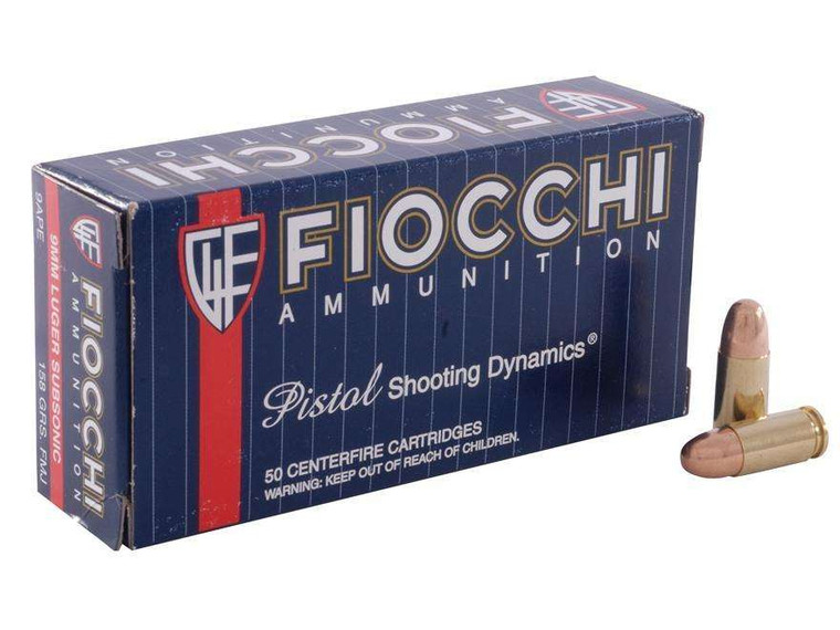 Fiocchi Training Dynamics 9mm Luger 158 gr Full Metal Jacket (FMJ) 50 Bx/ 20 Cs